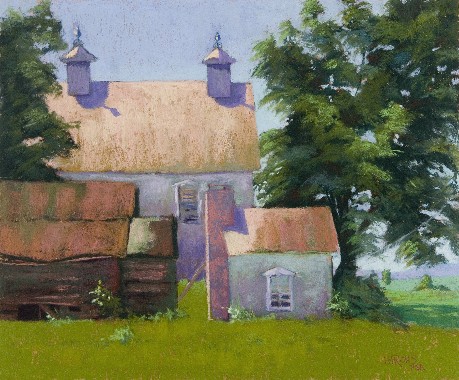 "Antietam Barns" by pastel artist Jean Hirons