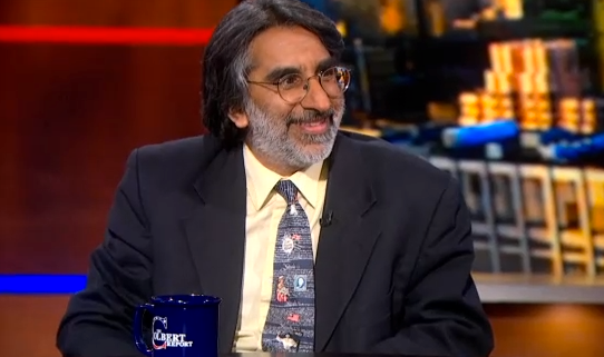 Professor Amar, loose and having a good time as a guest on The Colbert Report last January.