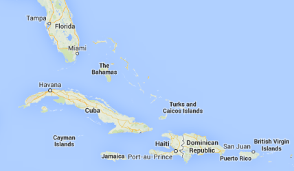 For your reference, here's a map showing Hispaniola (currently occupied by Haiti and Dominican Republic), Puerto Rico, and nearby Florida.